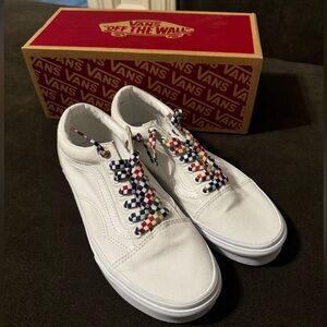 White Old Skool Vans